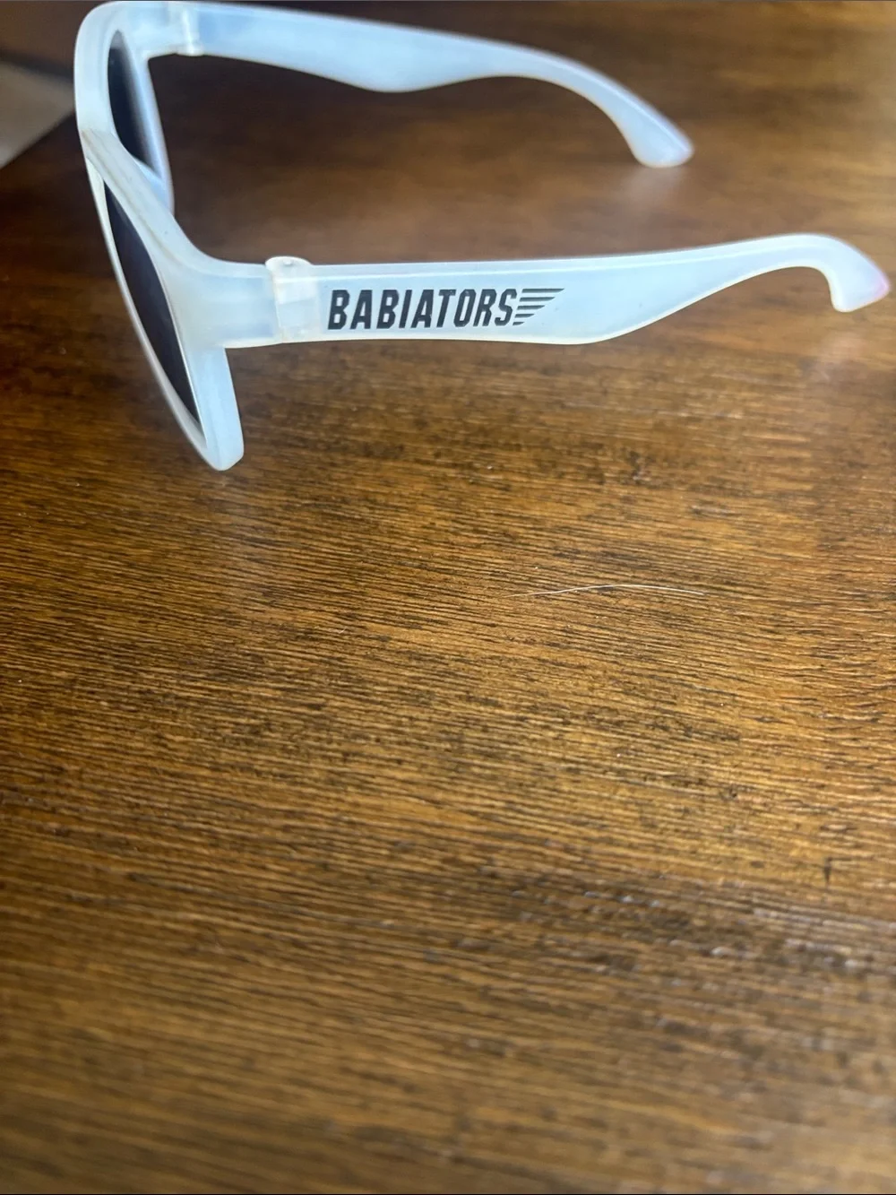 Babiators Frosted White Sunglasses with Black Lenses